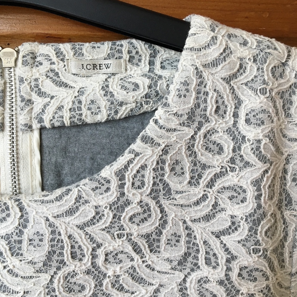 J Crew Lace Peplum Top - Picture 2 of 3